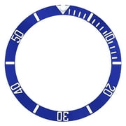 BEZEL INSERT CERAMIC FOR ROLEX SUBMARINER BLUE ENGRAVED # SILVER 16610 SAPPHIRE