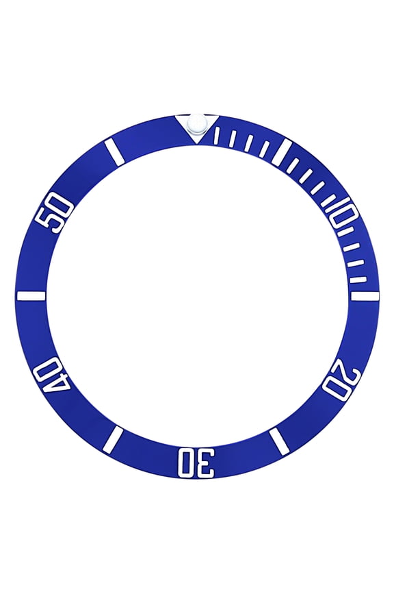 BEZEL INSERT CERAMIC FOR ROLEX SUBMARINER BLUE ENGRAVED # SILVER 16610 SAPPHIRE