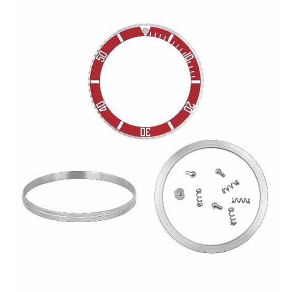 BEZEL & INSERT COMPLETE KIT FOR ROLEX SUBMARINER CERAMIC MODEL 116610 RED