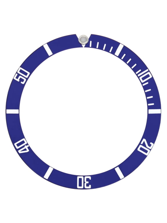 BEZEL INSERT, 60mm, Blue, Compatible With 44MM CASE ALPHA SUBMARINER DIVER AUTOMATIC BLUE SILVER FONTS