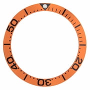 BEZEL INSERT FOR 41MM CASE OMEGA SEAMASTER WATCH BOND ORANGE BLACK LARGE NUMBER