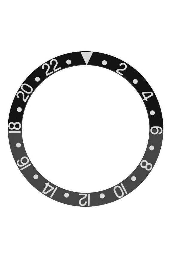 BEZEL INSERT FOR INVICTA WATCH 8926OB GMT PRO DIVER AUTOMATIC BLACK SILVER FONT