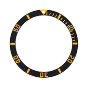 BEZEL INSERT FOR OMEGA SEAMASTER 200 396.1042 PROFESSIONAL WATCH BLACK GOLD