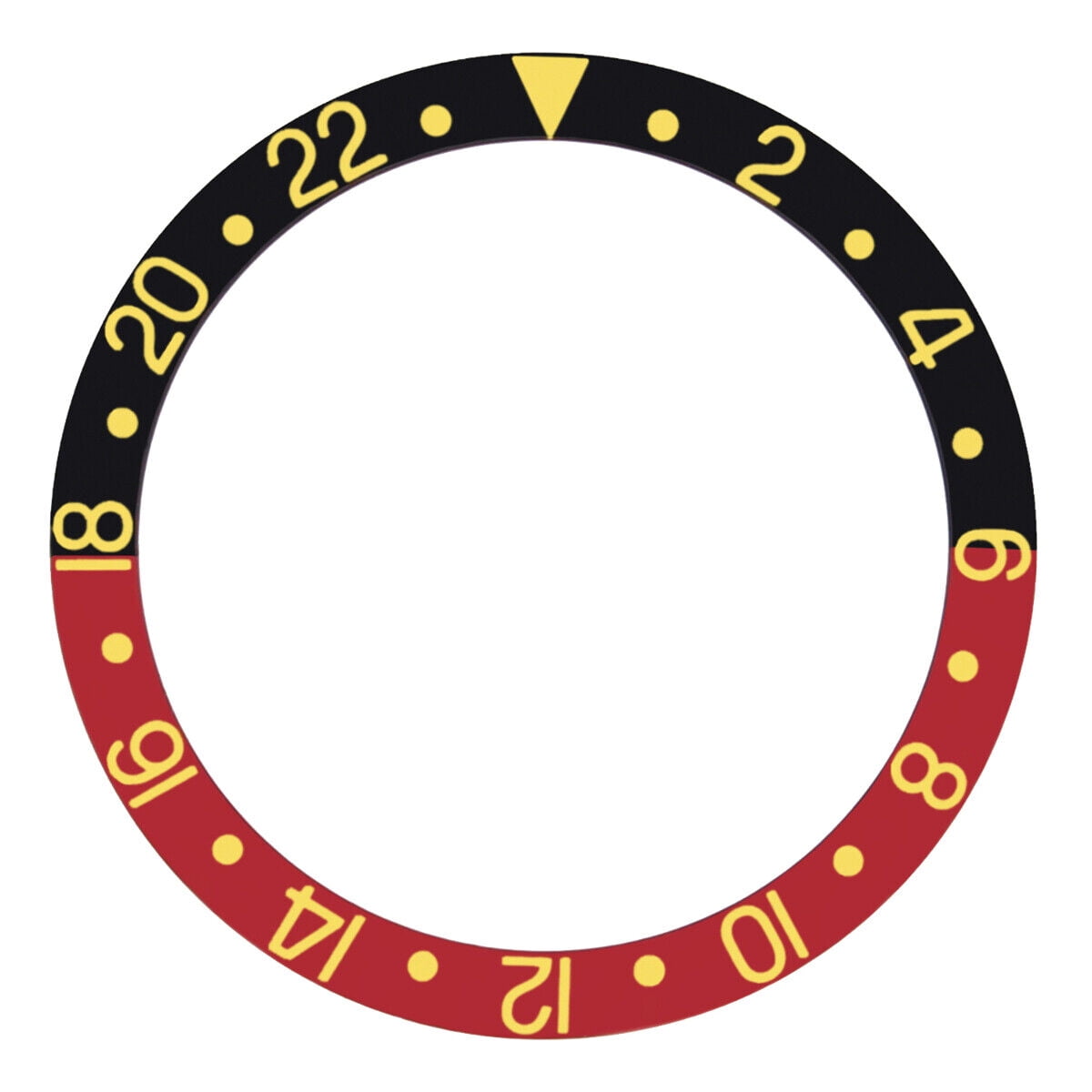 EWATCHPARTS BEZEL INSERT FOR ROLEX GMT I II COKE 16700 16710 16713 16718 16760 BLACK/RED GF