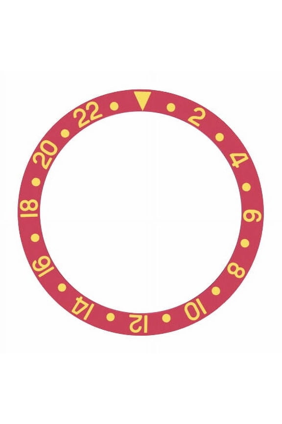 BEZEL INSERT FOR ROLEX GMT MASTER II 16713 16718 16700 16710 16760 RED GOLD FONT