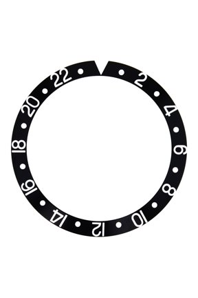 BEZEL INSERT FOR ROLEX GMT PLASTIC MODEL 1670 1675 16750 16753 16758 BLACK