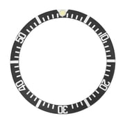 BEZEL INSERT, 50mm, Black, Compatible With ROLEX SUBMARINER MILITARY 5517 WATCH FAT NUMBER FADED PEARL