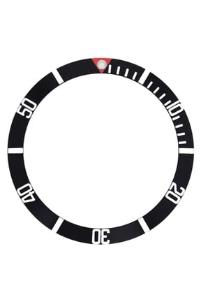 BEZEL INSERT FOR ROLEX SUBMARINER RED TRIANGLE ACRYLIC PEARL 5513 JAMES BOND