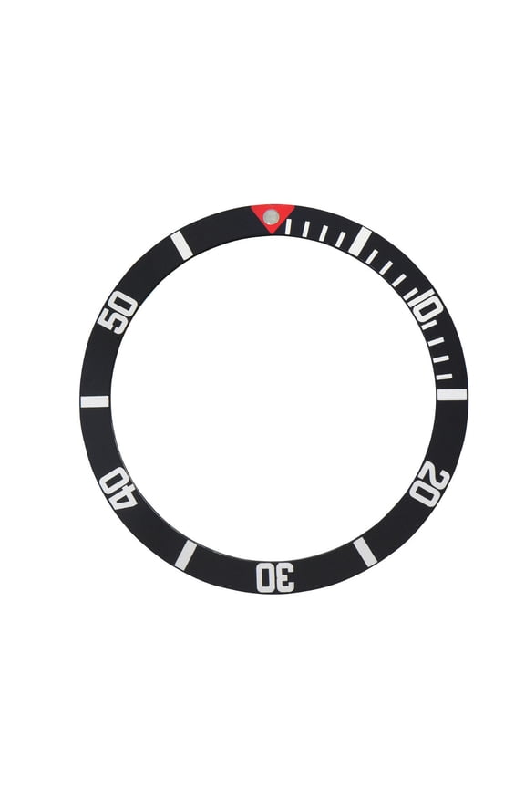 BEZEL INSERT FOR ROLEX SUBMARINER WATCH 6202 6204 RED TRIANGLE WITH PEARL