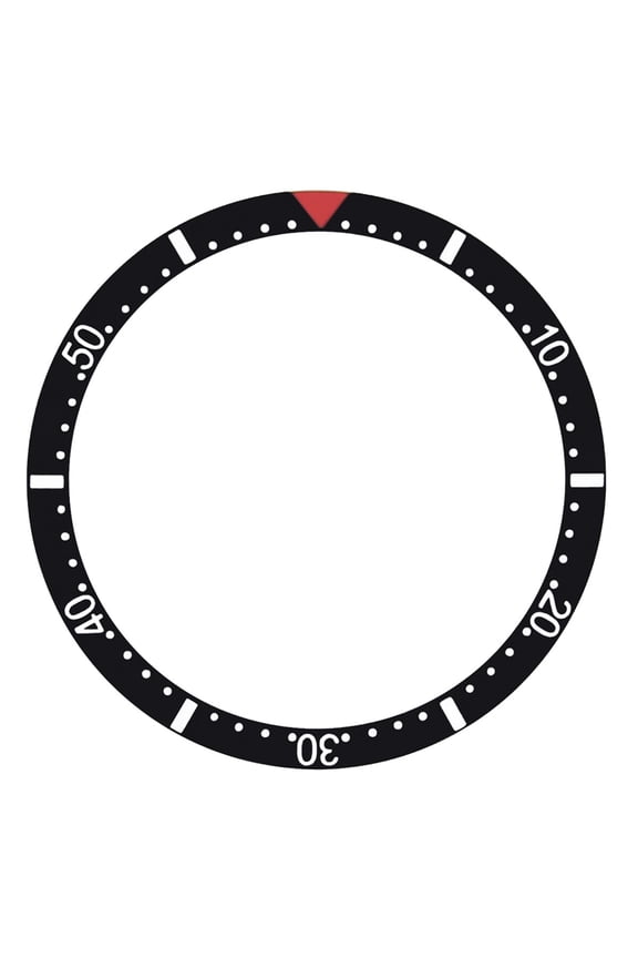 BEZEL INSERT FOR ROLEX TURNOGRAPH WATCH 6202 6204 WITH RED TRIANGLE