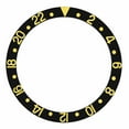 thumbnail image 1 of BEZEL INSERT FOR SAPPHIRE MODEL ROLEX GMT MASTER II 16713, 16718 BLACK GOLD FONT, 1 of 2
