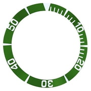 BEZEL INSERT, 60mm, Green, Compatible With SEIKO 5 WATCH AUTOMATIC DIVER SNZ15K1 SBCZ011 WATCH GREEN