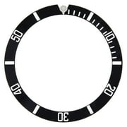 BEZEL INSERT FOR SEIKO SKX031 SKX033 J+K 7S26-0040 - 100M WATCH BLACK