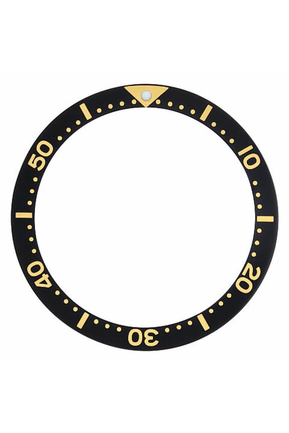 BEZEL INSERT FOR SEIKO 7002 6309 SKX007K2 7S26-0020 DIVER AUTOMATIC BLACK G/FONT
