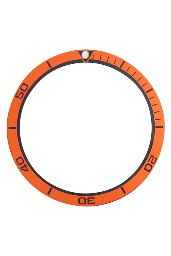 BEZEL INSERT FOR SEIKO WATCH 7002,6309,SKX007K2,7S26 DIVER PLANET OCEAN ORANGE