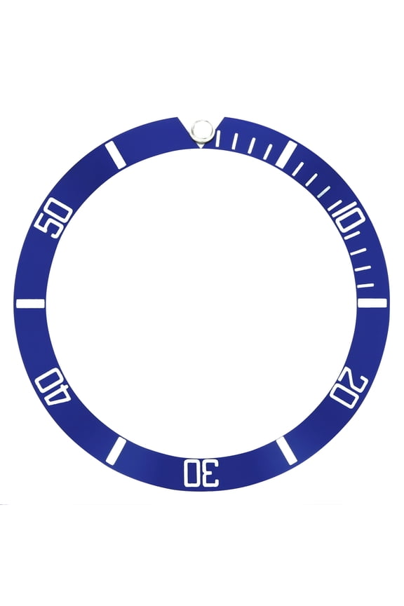 BEZEL INSERT FOR TAG HEUER OR OMEGA SEAMASTER WATCH 37MM X 32MM BLUE