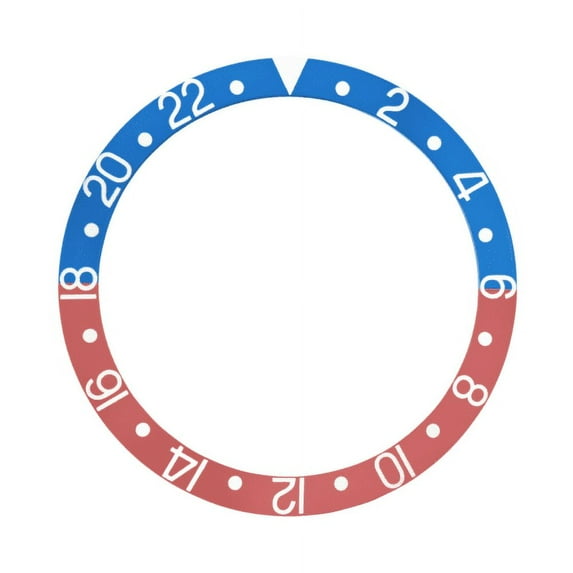 BEZEL INSERT FOR VINTAGE ROLEX GMT 6542-1ST GEN NON-CROWN WATCH BLUE/RED PEPSI