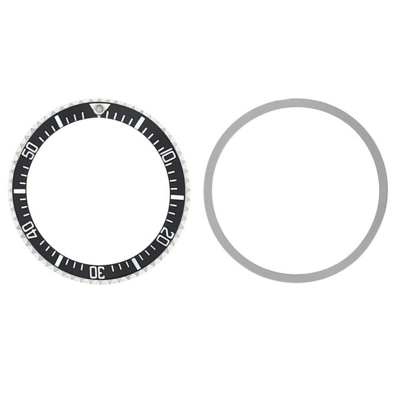 BEZEL & INSERT FOR VINTAGE ROLEX SUBMARINER MILITARY # 5517 WATCH INSTALLED