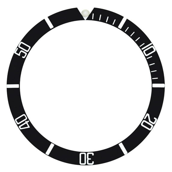 BEZEL INSERT FOR VINTAGE ROLEX SUBMARINER WATCH 5512 PLASTIC (ARCYLIC) PEARL @12