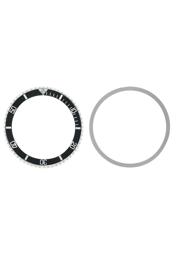 BEZEL RING COMPLETE FOR ROLEX SUBMARINER + TENSION + INSERT 5508 5513 BLACK