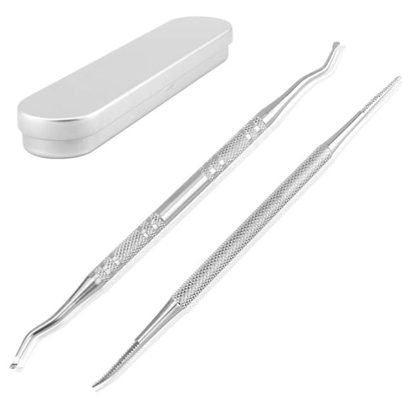 BEZOX Ingrown Toenail File(13.4cm) & Lifter Set(16.5cm)- Podiatrist Preferred Ingrown Toenail Treatment Tool