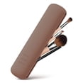 thumbnail image 1 of BEZOX Silicon Make Up Brushes Holder Travel - Portable Makeup Brush Case Organizer, Cosmetic Brush Small Bag Traveling, WaterProof Foundation Brush Pouch - Brown, 1 of 8