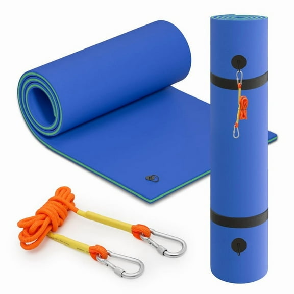 Bezt 12x6 ft Tear-Resistant XPE Foam Floating Mat, Blue, for Relaxation and Outdoor Water Activities