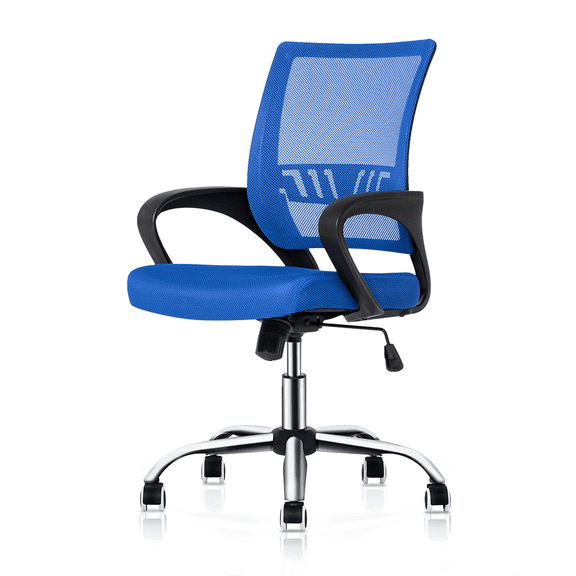 BEZT Office Mesh Chair w/Swivel,Ergonomic Computer Chair,Adjustable Height,Blue