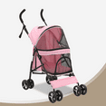 thumbnail image 1 of BEZT Pink Foldable Dog Stroller w/Adjustable Canopy and Breathable Pet Travel Harness, 1 of 7