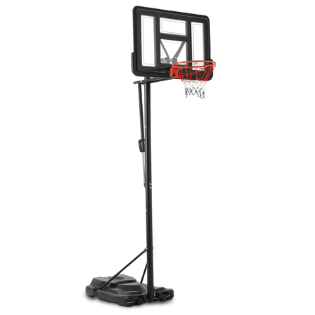 BEZT Portable Basketball Hoop Goal 7ft-10ft Adjustable w/33" Backboard Wheels Fillable Base,Black