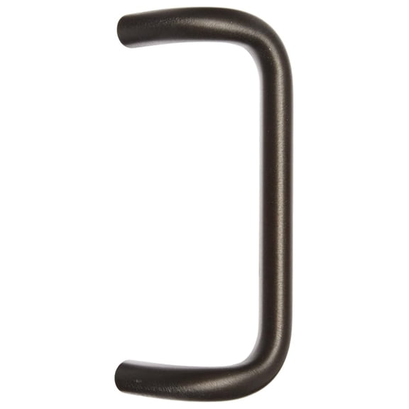 BF157.314 Aluminum 90-Degree Offset Door Pull, 1" Diameter x 10" Center-to-Center, Through Bolt Mounting for 1-3/4" Door, Extra Dark Bronze Anodized Finish