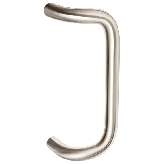 BF157.32D Stainless Steel 90-Degree Offset Door Pull, 1" Diameter x 10" Center-to-Center, Through Bolt Mounting for 1-3/4" Door, Finish