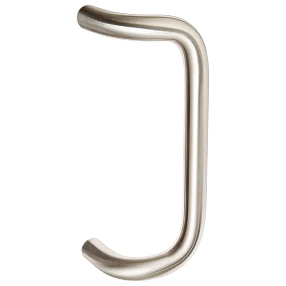 BF157.32D Stainless Steel Door Pull - 90 Offset, 1" Diameter, 10" Center-to-Center, ADA Compliant - Through Bolt Mount for 1-3/4" Doors