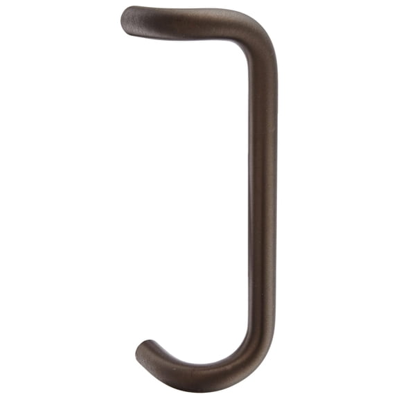 BF158.313 Aluminum 90-Degree Offset Door Pull, 1" Diameter x 12" Center-to-Center, Through Bolt Mounting for 1-3/4" Door, Dark Bronze Anodized Finish