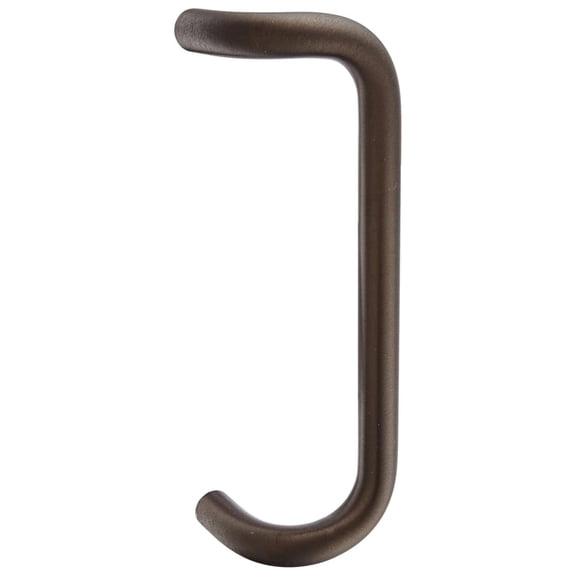 BF158.313 Aluminum 90-Degree Offset Door Pull, 1" Diameter x 12" Center-to-Center, Through Bolt Mounting for 1-3/4" Door, Dark Bronze Anodized Finish