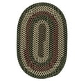 thumbnail image 1 of 12' x 15' Green and Red Reversible Oval Area Throw Rug, 1 of 3