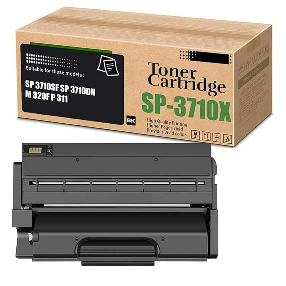BFBFWM SP-3710X Toner Cartridge High Yield Replacement Compatible for Ricoh 408284 SP 3710 for Ricoh SP 3710SF SP 3710DN Printer (1Pack Black)