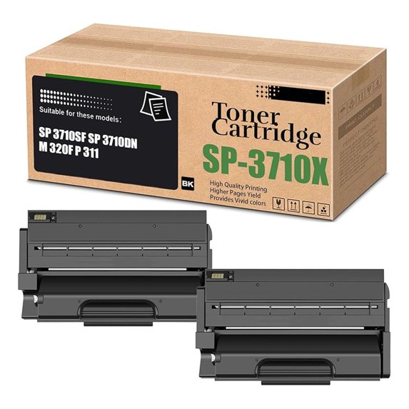 BFBFWM SP-3710X Toner Cartridge High Yield Replacement Compatible for Ricoh 408284 SP 3710 for Ricoh SP 3710SF SP 3710DN Printer (1Pack Black)