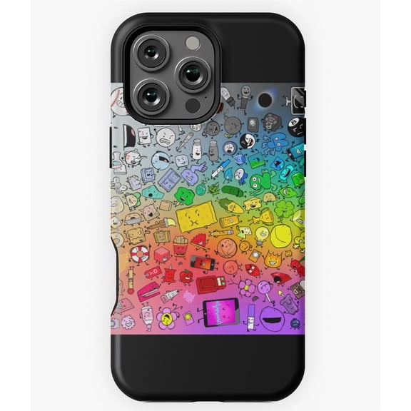BFDI Inanimate Insanity Rainbow Phone Case for iPhone 16 15 14 13 12 11 Pro Max