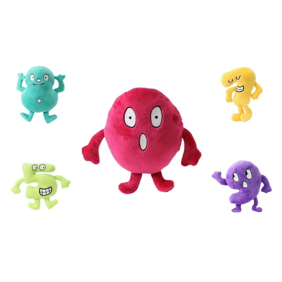 BFDI Plushies Figure 5 Battle for Dream Island Plush Toys, Soft & Huggable Stuffed Throw Pillows, BFDI Plushies Dolls Study Companion, Encouraging Back to School Gifts for Boys Girls B