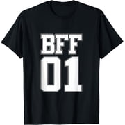 BFF 01 Best Friends Matching tee Bestie Friendship Day Gift T-Shirt Black 2X-Large