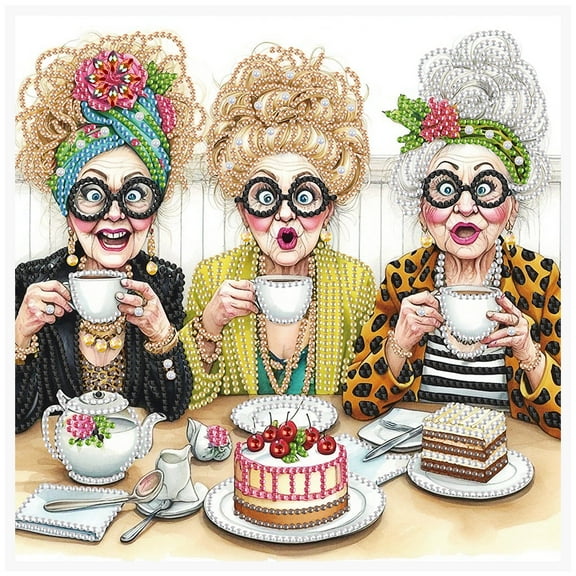 BFF Afternoon Tea Diamond Art Painting Kit