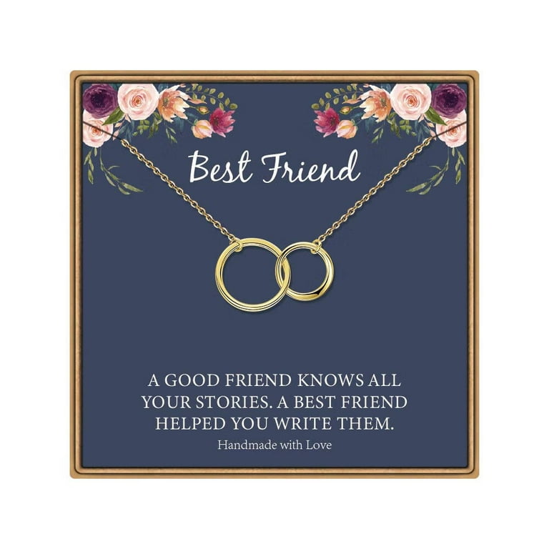 BFF Friendship Necklace Best Friend Necklaces Dainty 14K Gold