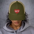 thumbnail image 1 of BFF Heart Trucker Hat (Moss/ Khaki), 1 of 3