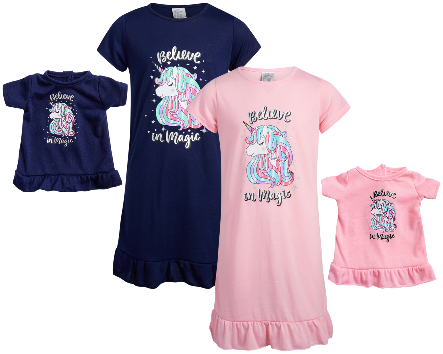 Frozen 2 Toddler Girls Matching Doll & Me Nightgown Pajamas, 2pc Gift