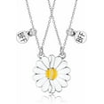 thumbnail image 1 of BFF Necklace for 2-Daisy Best Friend Necklace Friendship Necklace Best Friends Forever Necklaces Valentines Day Gifts, 1 of 6