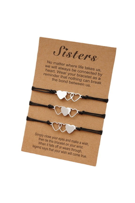 BFF Promise Bracelet Jewelry Birthday Gifts for Girls Matching Heart Bracelet