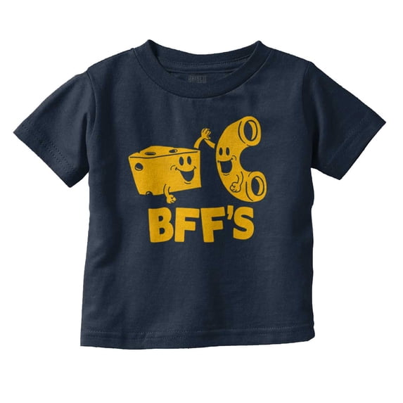 BFFS Mac n Cheese Funny Best Friends Toddler Boy Girl T Shirt Infant Toddler Brisco Brands 12M