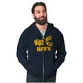 thumbnail image 1 of BFFS Mac n Cheese Funny Best Friends Unisex Fleece Graphic Zip Up Hoodie Brisco Brands 2X, 1 of 5
