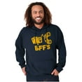 thumbnail image 1 of BFFS Mac n Cheese Funny Best Friends Unisex Plus Fleece Graphic Hoodie Brisco Brands 2X, 1 of 4
